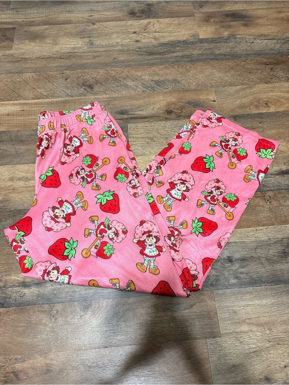 Strawberry Shortcake Girls Plush Pajama Pants Size 8/10 Medium 🍓💕 - Picture 1 of 3
